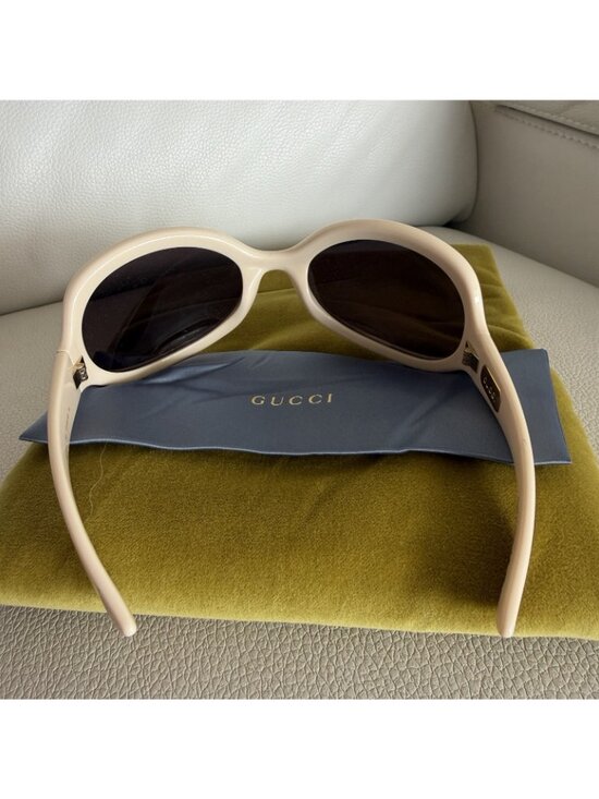 NEW GUCCI White Brown Unisex Angular Mask 1381 Chunky Bold Gg1381S Sunglasses main image 10